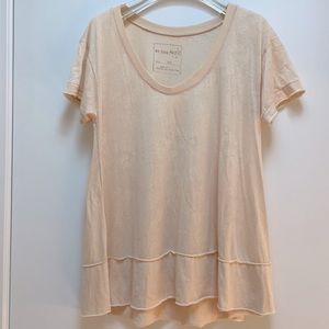 Free people s/s swing lace burnout tee
